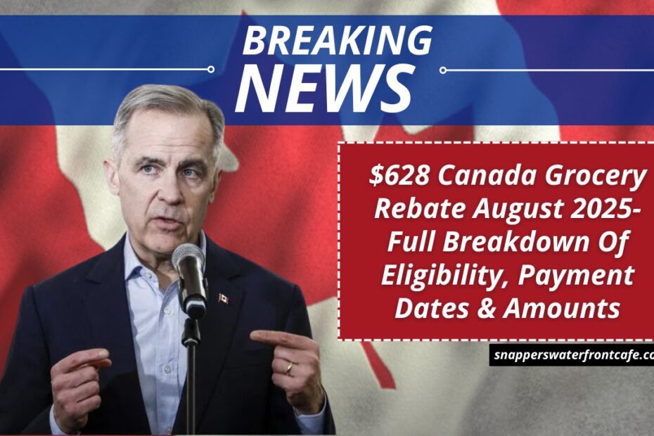 $628 Canada Grocery Rebate August 2025- Full Breakdown Of Eligibility, Payment Dates & Amounts