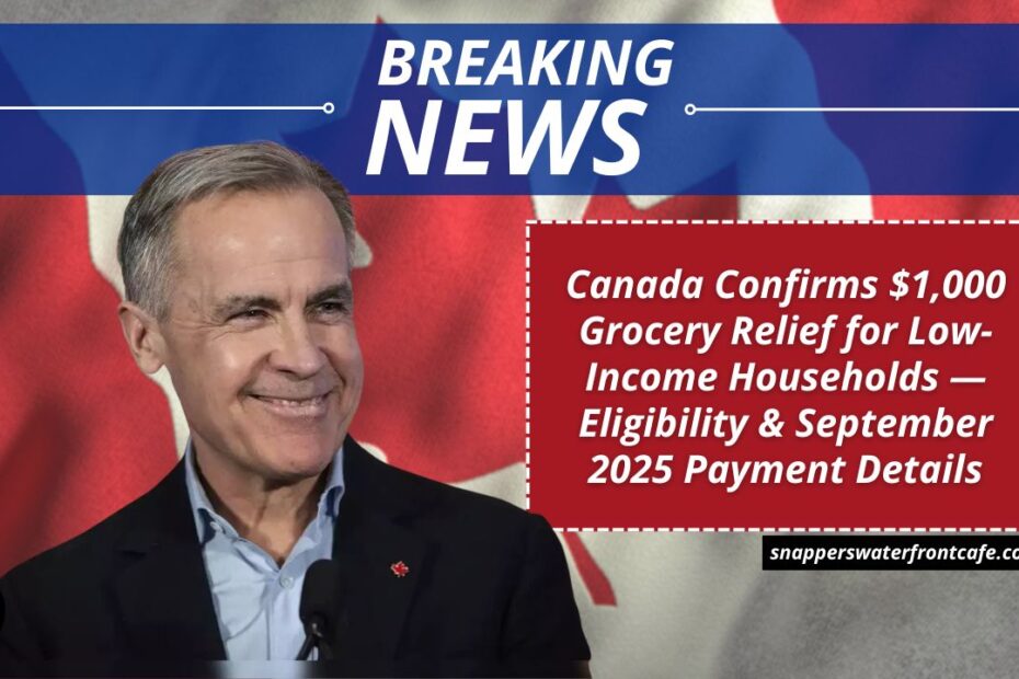 Canada Confirms $1,000 Grocery Relief for Low-Income Households — Eligibility & September 2025 Payment Details