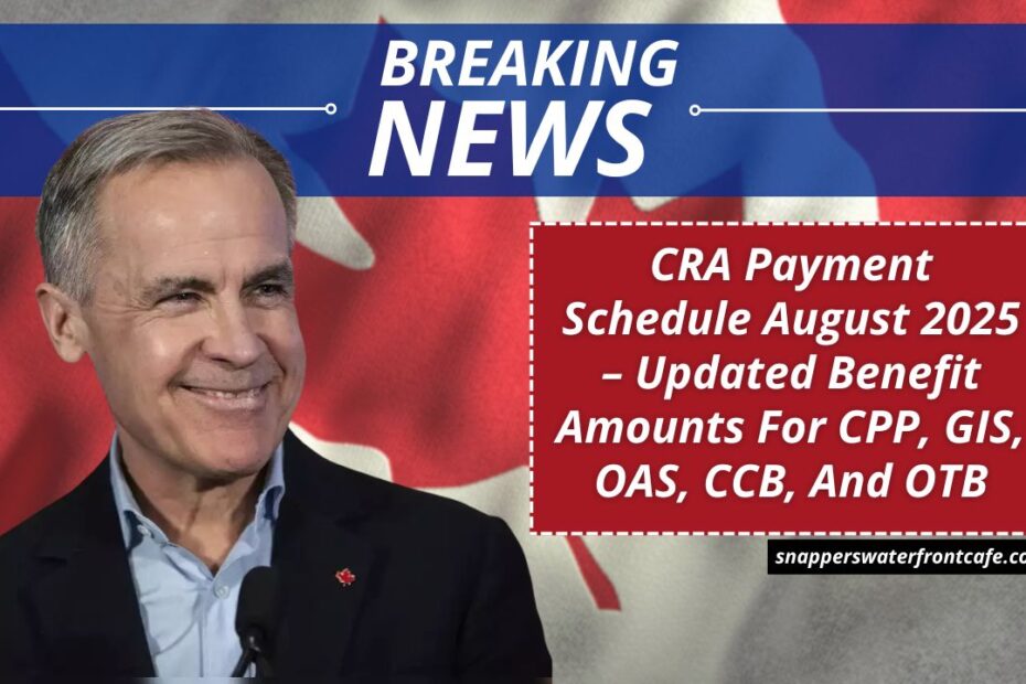 CRA Payment Schedule August 2025 – Updated Benefit Amounts For CPP, GIS, OAS, CCB, And OTB